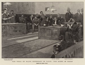 The Trial of Major Esterhazy in Paris, the Scene in Court by Frank Craig